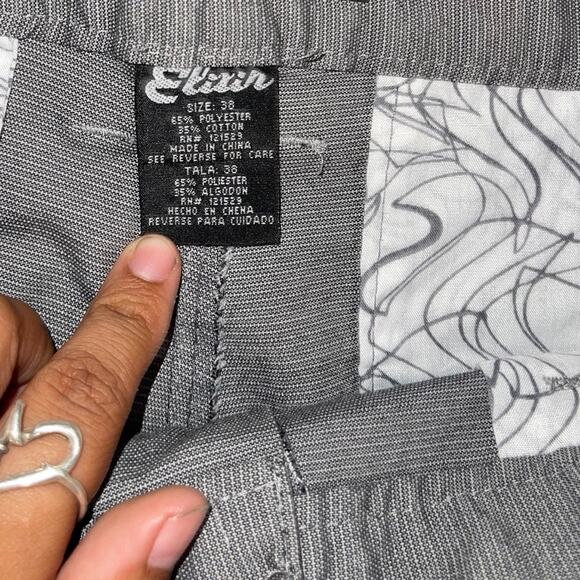 Elixir Men Chino Shorts Gray Pockets lightweight comfort Size 38 - Picture 3 of 3